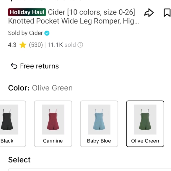 Cider Green Jumpsuit - Picture 5 of 5